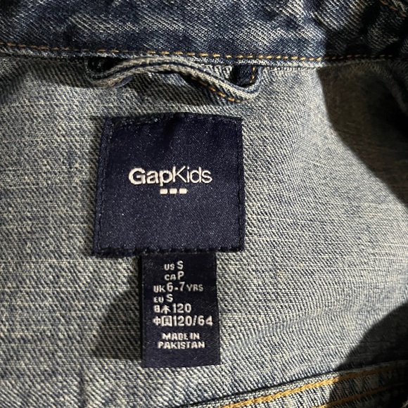 Gap Denim Jacket Kids Boys Small 6-7 Years Jean Trucker Jacket Blue EUC - Picture 3 of 4